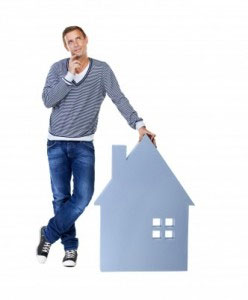 Man Thinking About Homeowners Insurance