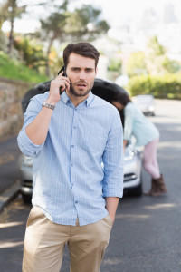 Man On Phone Claim Auto Accident
